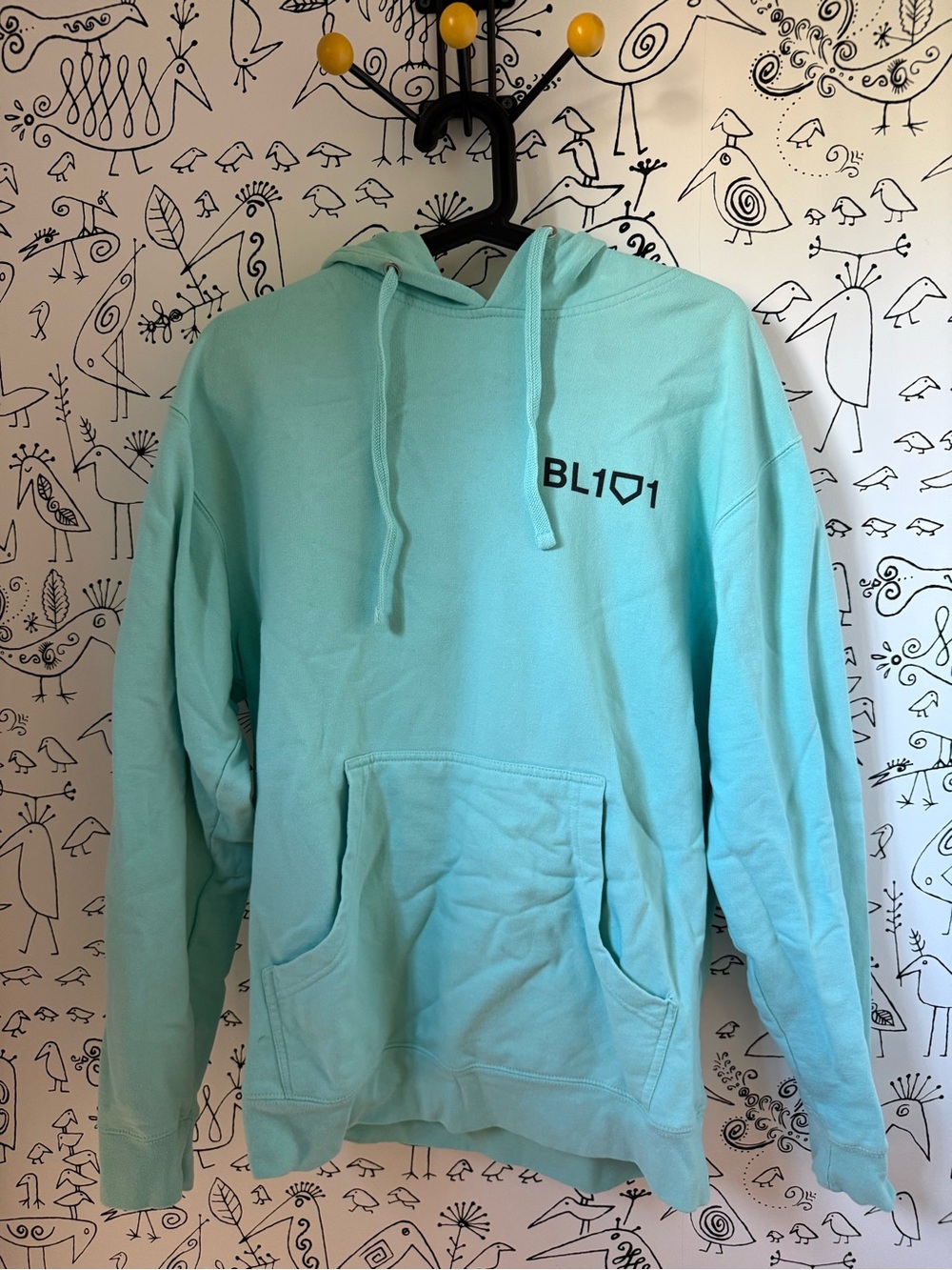 BL101 Mint-Turquoise Pullover Hoodie for Men